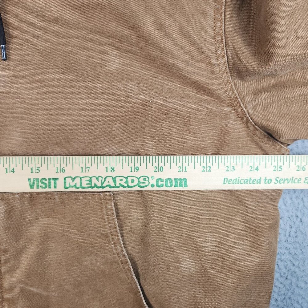 Canvas Active Workwear Hooded Jacket Mens Extra Large Quilted Distress Bomber - Picture 5 of 16